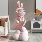 Tượng thỏ bay trang trí nội thất