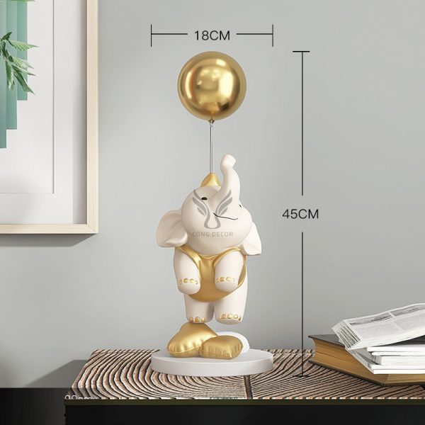 Tượng voi bóng bay để bàn