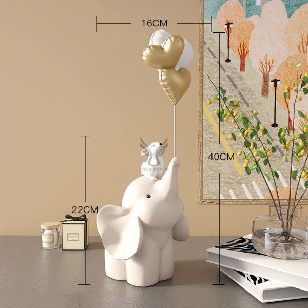 Tượng voi composite để bàn