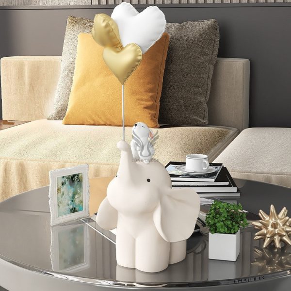 Tượng voi composite để bàn