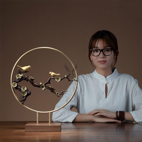 Đôi chim trên cành đào làm quà tặng ý nghĩa CD3027