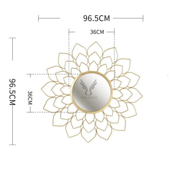 Gương ghép trang trí phòng khách CD1851