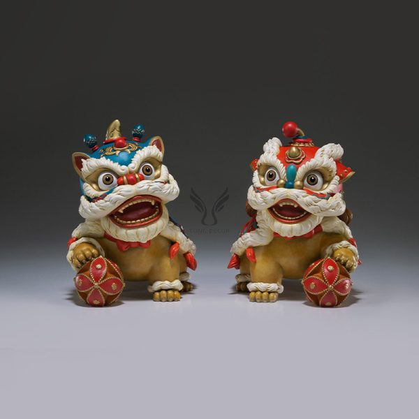 Qùa tặng tượng múa lân bằng đồng CD1999