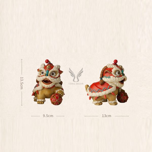 Qùa tặng tượng múa lân bằng đồng CD1999