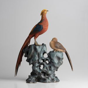 Tặng sếp tượng đôi chim decor CD3026