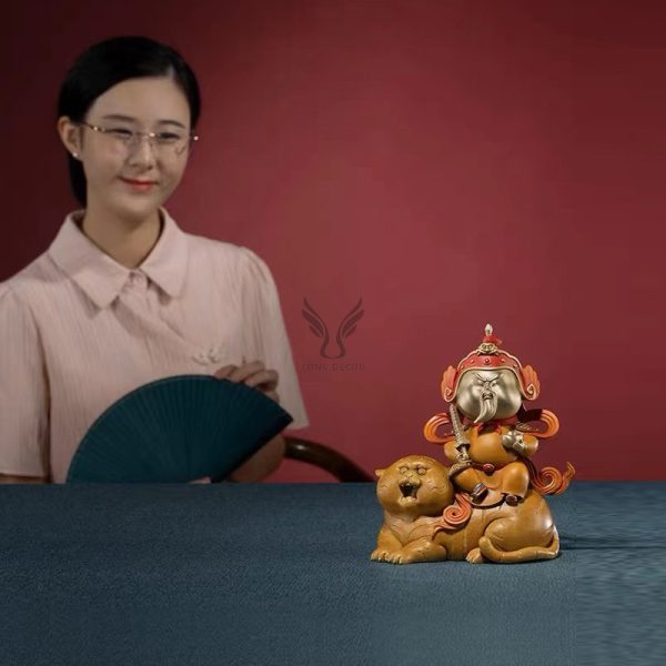 Tặng tượng Triệu Công Minh cưỡi hổ CD2003