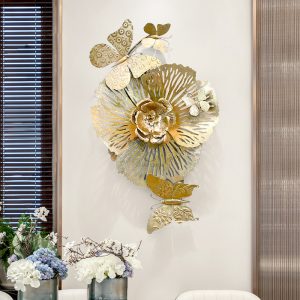 Tranh hoa sắt treo tường hình bông hoa CD1559