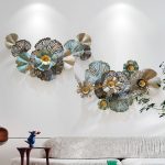 Tranh hoa sắt treo tường hình bông hoa CD1559