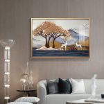 Tranh phù điêu chữ nhật decor CD1729