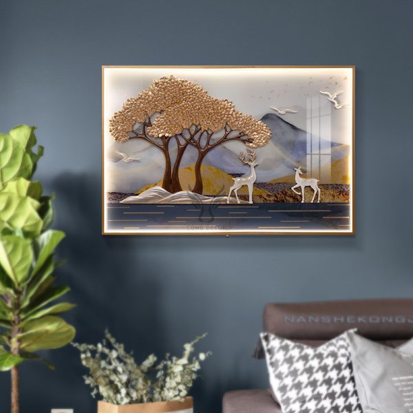 Tranh phù điêu chữ nhật decor CD1729