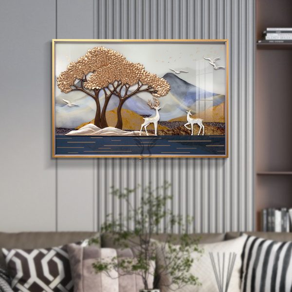 Tranh phù điêu chữ nhật decor CD1729