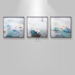 Tranh phù diêu decor tấm 3 bộ CD1701