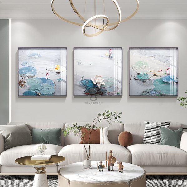Tranh phù diêu decor tấm 3 bộ CD1701
