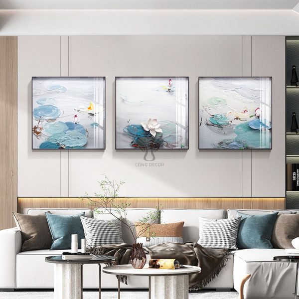 Tranh phù diêu decor tấm 3 bộ CD1701