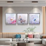 Tranh phù điêu bộ ba tranh đơn giản CD1696