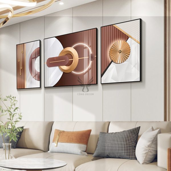 Tranh phù điêu trang trí sau sofa CD1702