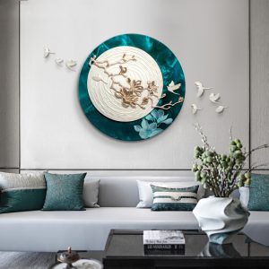 Tranh phù điêu tròn decor nội thất CD1718