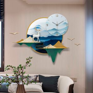 Tranh phù điêu tròn kết hợp với hươu CD1728