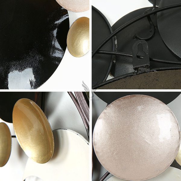 Tranh sắt treo tường kết hợp gương trang trí D1571