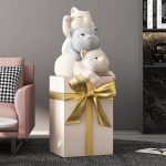 Tượng 3 chú mèo trên hộp quà CD1537
