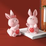 Tượng cặp đôi thỏ chữ hỉ CD1535