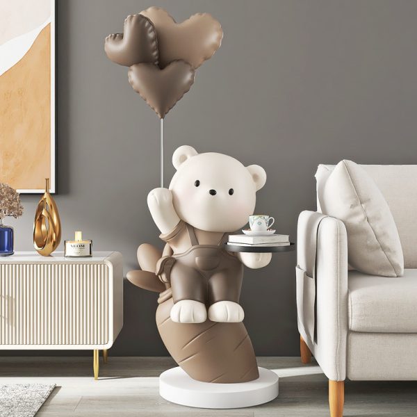 Tượng chú gấu bưng khay CD1503