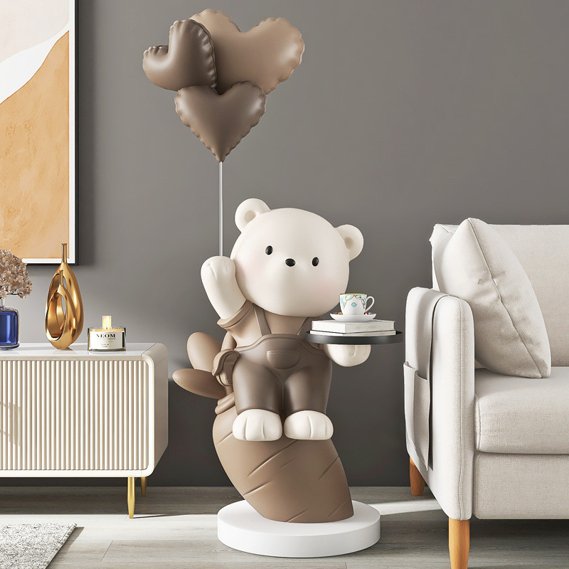 Tượng chú gấu bưng khay CD1503