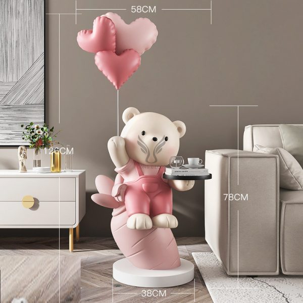 Tượng chú gấu bưng khay CD1503