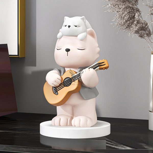 Tượng chú gấu đánh đàn CD1498