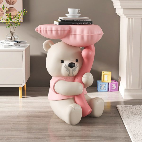 Tượng chú gấu ôm lá xin xắn CD1528