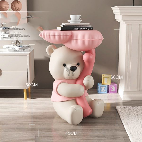 Tượng chú gấu ôm lá xin xắn CD1528