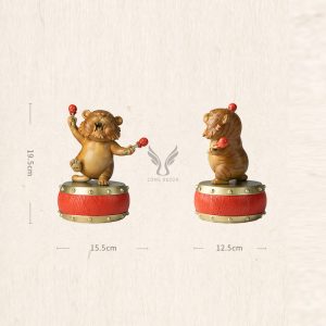 Tượng chú hổ đánh trống làm quà tặng CD3051
