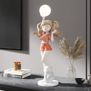 Tượng cô bế kết hợp đèn led CD1435