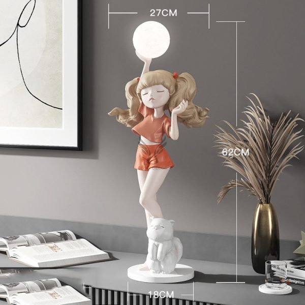 Tượng cô bế kết hợp đèn led CD1435