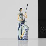 Tượng cô gái Trung Hoa đánh đàn CD3174