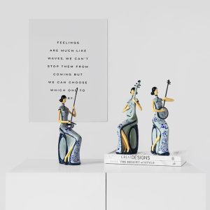 Tượng cô gái Trung Hoa đánh đàn CD3174