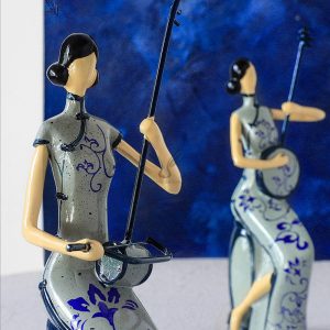 Tượng cô gái Trung Hoa đánh đàn CD3174