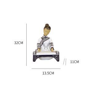 Tượng cô gái Trung Hoa trang trí nội thất CD3163