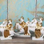 Tượng cô gái cưỡi ngựa decor CD1978