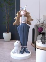Tượng cô gái đáng yêu decor nội thất CD1439