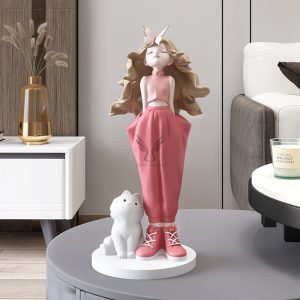 Tượng cô gái đáng yêu decor nội thất CD1439