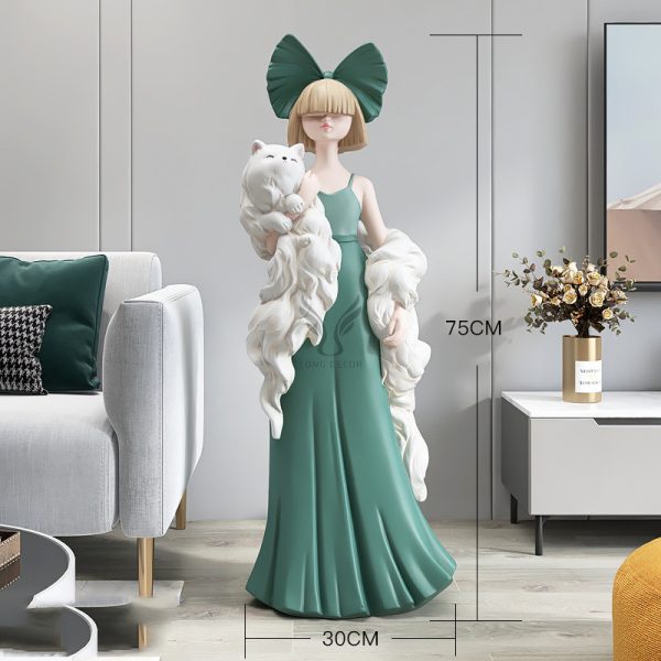 Tượng cô gái để sàn xinh đẹp CD1495