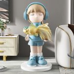 Tượng cô gái ôm con cá CD1450