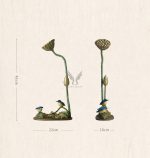 Tượng đôi chim bói cá đậu trên hoa sen làm quà tặng CD2013