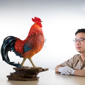 Tượng gà trống đồng tặng sếp CD3041