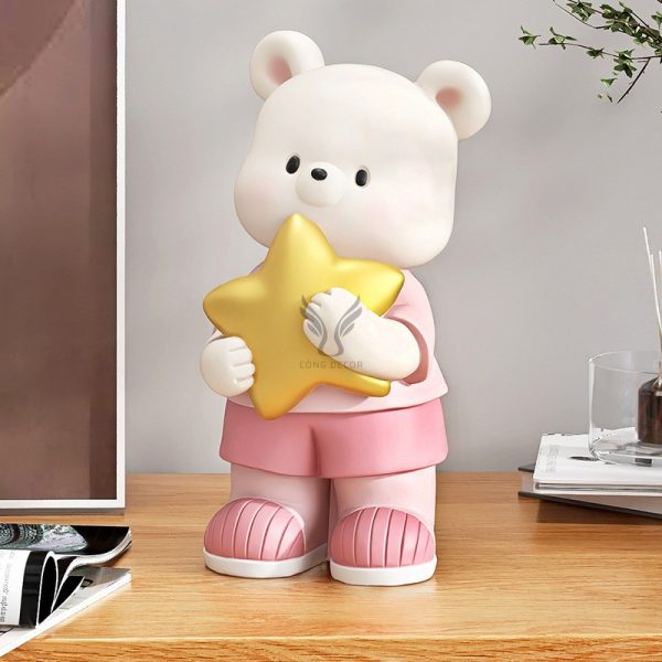 Tượng gấu nhỏ ôm ngôi sao CD1463