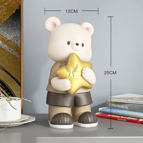 Tượng gấu nhỏ ôm ngôi sao CD1463