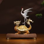 Tượng hạc đậu trên lưng rùa độc đáo CD1912