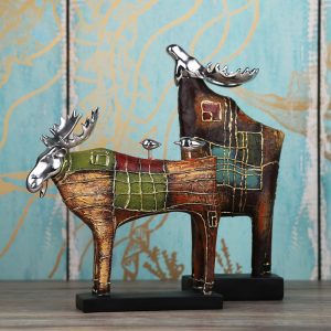 Tượng nai sừng tấm decor CD1973
