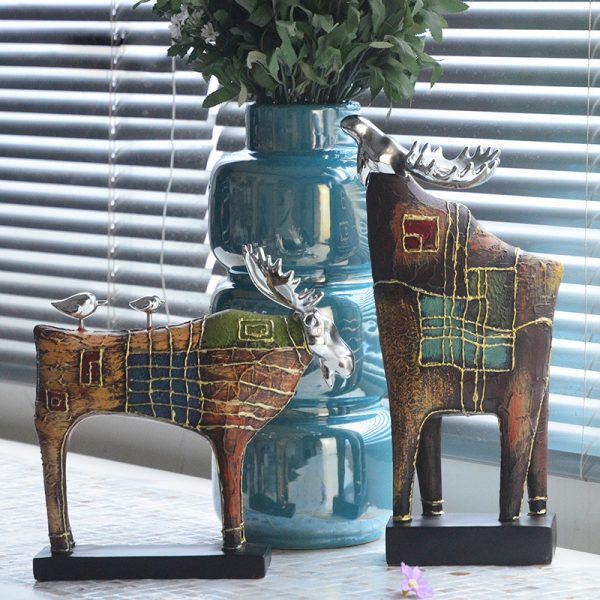 Tượng nai sừng tấm decor CD1973